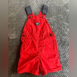 OshKosh B'gosh Red Overall Shorts
